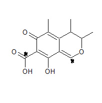 8-Hydroxy-3,4,5-trimethyl-6-oxo(1-13C)-4,6-dihydro-3Hisochromene-