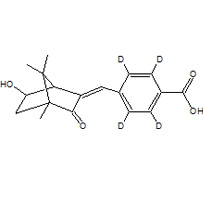4-[(Z)-(6-Hydroxy-4,7,7-trimethyl-3-oxobicyclo[2.2.1]hept-2-ylidene)methyl](2H4)benzoic acid (3-(4-Carboxybenzylidene)-6-hydroxycampher-d4)