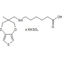 3-(Methylamino-N-pentyl-5’-carboxylic acid)-3,4-dihydro-3-methyl-2H-thieno[3,4-b][1,4]-dioxepine potassium hydrogen sulfate adduct